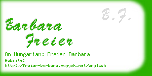 barbara freier business card